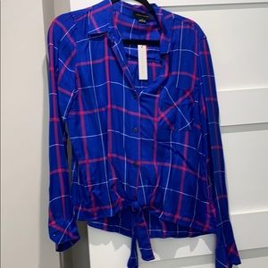 Sanctuary Button down/tie front top